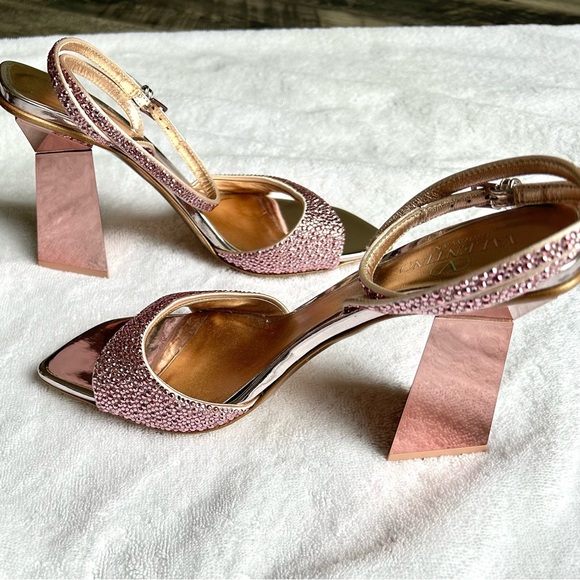 VALENTINO HYPER ONE STUD HEEL WITH CRYSTALS 105MM SIZE 37 - Picture 3 of 5